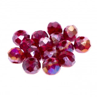 Бусины рондели 4мм - темно-бордовые прозрачные.